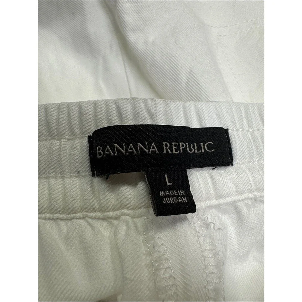Banana Republic White Linen Blend Pants, 24